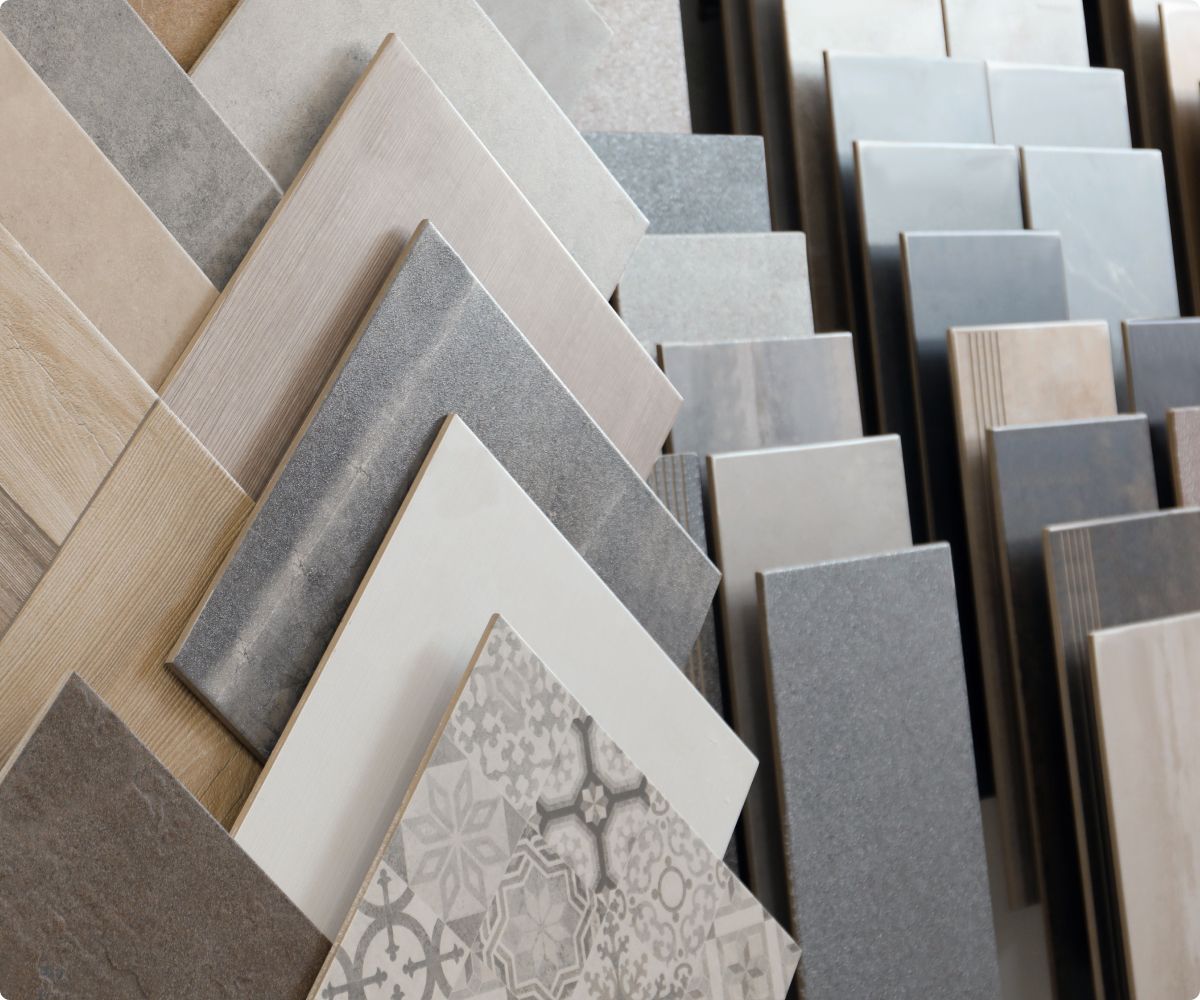 Bathroom floor tile samples