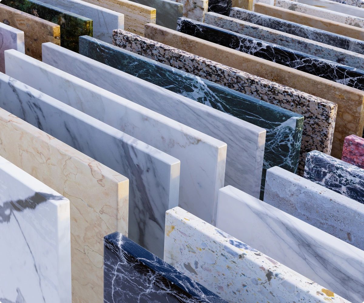 Marble countertop samples