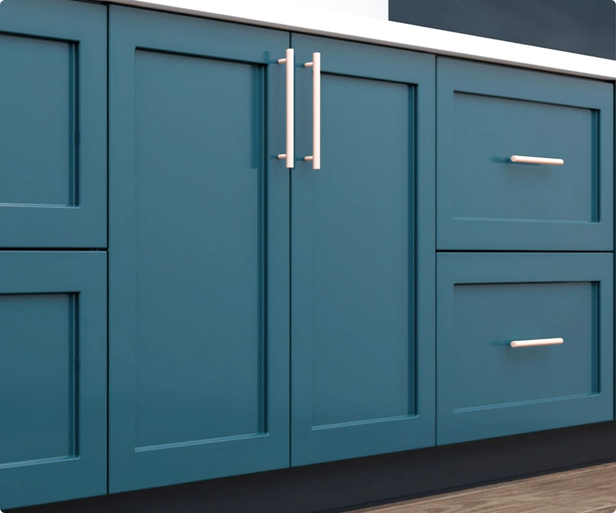 Kitchen cabinet close up